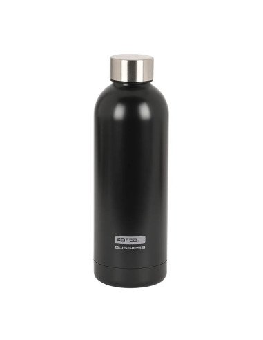 Botella Termo Acero Inoxidable 500ml Safta Business "Black" | Reino Escolar: Mochilas y Regalos