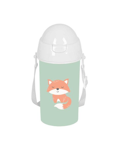 Botella 500 ml con Pajita Automática SAFTA Preescolar "Zorrito"