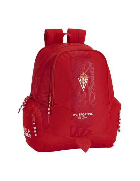 Mochila Adaptable A Carro Real Sporting De Gijon Corporativa | Reino Escolar: Mochilas y Regalos