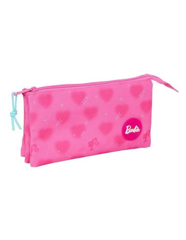 Portatodo Triple Barbie "Corazones" | Reino Escolar: Mochilas y Regalos