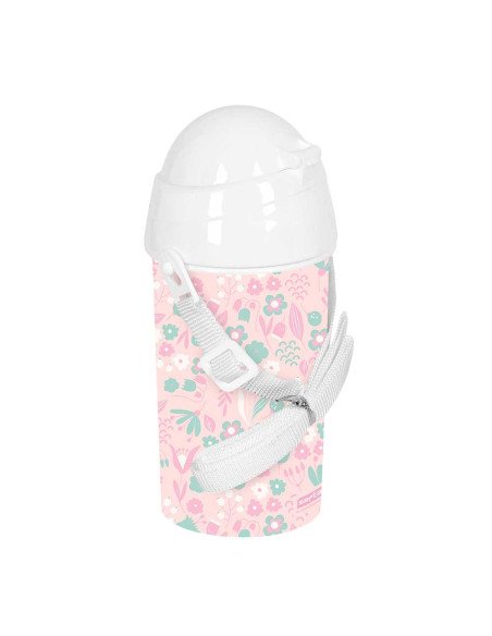 Botella 500ml Apertura Autom. Con Pajita Safta Preescolar "Mariposa" | Reino Escolar: Mochilas y Regalos