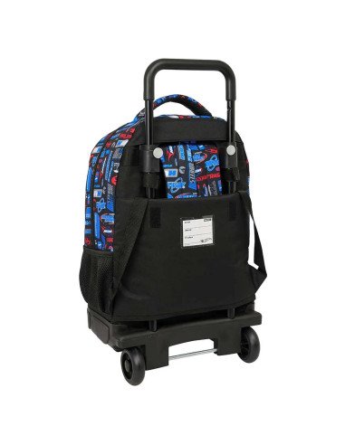 Mochila Grande Con Ruedas Compact Ext.Simple Hot Wheels | Reino Escolar: Mochilas y Regalos
