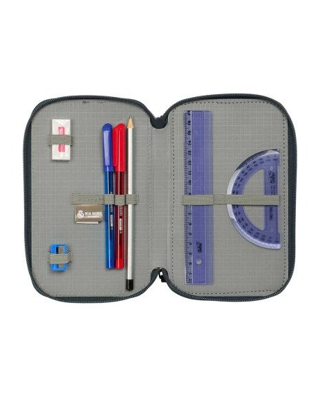 Plumier Triple 37 Pcs Real Madrid Equip. 25/26 | Reino Escolar: Mochilas y Regalos