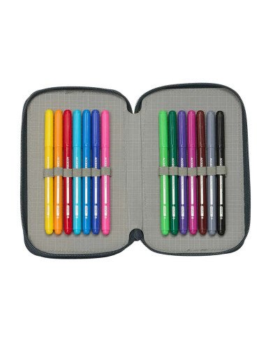 Plumier Triple 37 Pcs Real Madrid Equip. 25/26 | Reino Escolar: Mochilas y Regalos