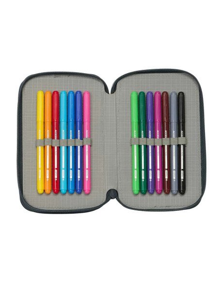 Plumier Triple 37 Pcs Real Madrid Equip. 25/26 | Reino Escolar: Mochilas y Regalos