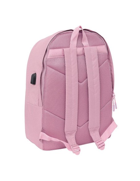 Mochila Doble para Portátil 15.6" + USB Munich Basicos "Rosa"