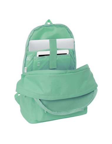 Mochila Doble Para Portatil 15.6" + Usb Munich Basicos "Turquesa" | Reino Escolar: Mochilas y Regalos