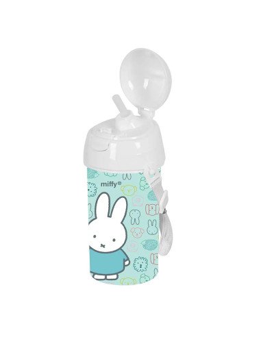 Botella 500ml Apertura Autom. Con Pajita Miffy "Friends" | Reino Escolar: Mochilas y Regalos