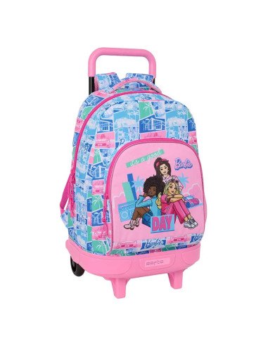 Mochila Grande Con Ruedas Compact Extraible Barbie | Reino Escolar: Mochilas y Regalos