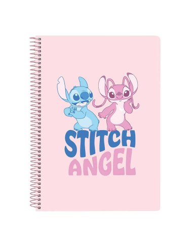 Libreta Cuarto 80 H. Tapas Duras Stitch "Ohana" | Reino Escolar: Mochilas y Regalos