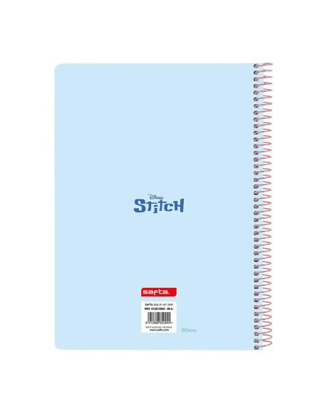 Libreta Cuarto 80 H. Tapas Duras Stitch "Ohana" | Reino Escolar: Mochilas y Regalos