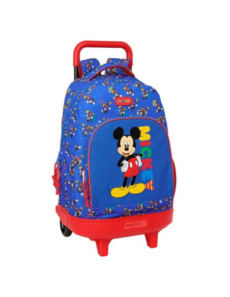 Mochila Grande Con Ruedas Compact Extraible Mickey Mouse "Today" | Reino Escolar: Mochilas y Regalos