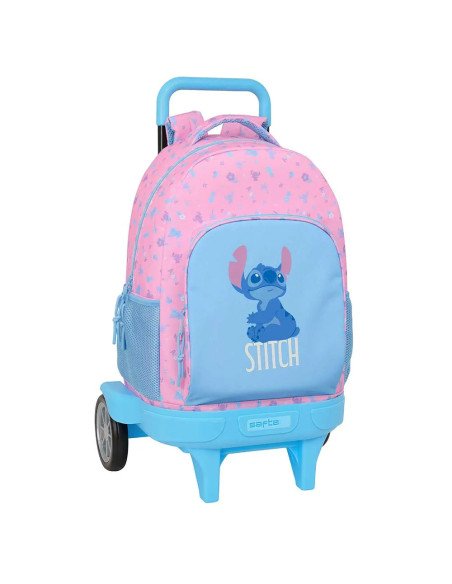 Mochila Grande Con Ruedas Compact Evol. Ext. Stitch "Bright" | Reino Escolar: Mochilas y Regalos