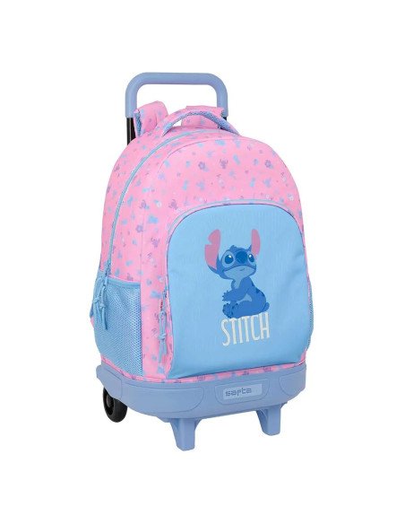 Mochila Grande Con Ruedas Compact Extraible Stitch "Bright" | Reino Escolar: Mochilas y Regalos