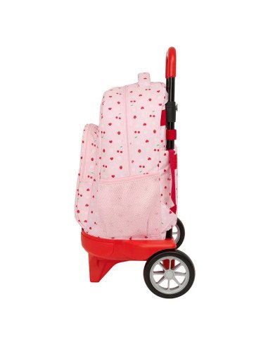 Mochila Grande Con Ruedas Compact Evol. Ext. Glowlab "Frutitas" | Reino Escolar: Mochilas y Regalos