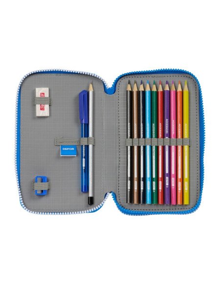 Plumier Doble Pequeñoo 28 Piezas Real Deportivo De La Coruña | Reino Escolar: Mochilas y Regalos