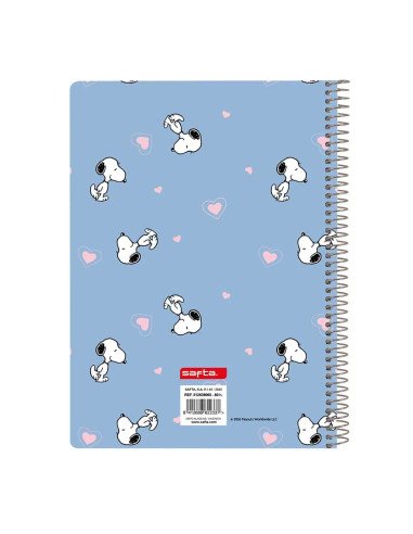 Libreta Cuarto 80 H. Tapas Duras 1Diseñ Snoopy | Reino Escolar: Mochilas y Regalos