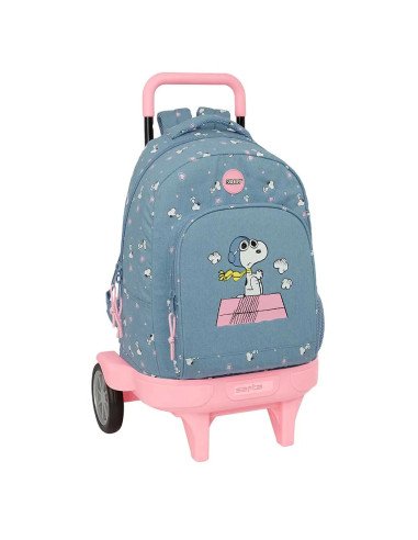Mochila Grande Con Ruedas Compact Evol. Ext. Snoopy | Reino Escolar: Mochilas y Regalos