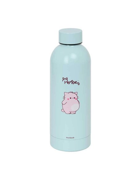 Botella Termo Acero Inoxidable 500ml Pembe "The Pink Cat" | Reino Escolar: Mochilas y Regalos