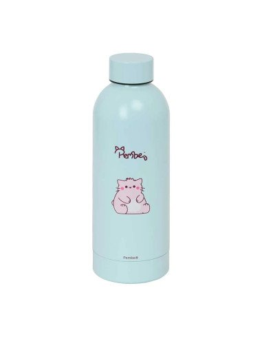 Botella Termo Acero Inoxidable 500ml Pembe "The Pink Cat" | Reino Escolar: Mochilas y Regalos