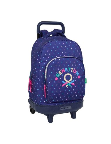 Mochila Grande Con Ruedas Compact Extraible Benetton "Drop" | Reino Escolar: Mochilas y Regalos