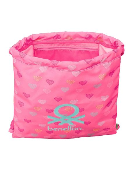 Saco Plano Benetton "Heart" | Reino Escolar: Mochilas y Regalos