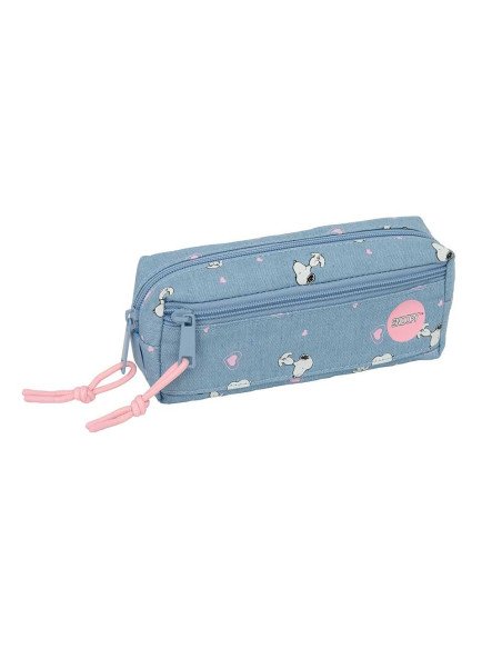 Portatodo Triple Pequeño con Goma Elástica 22 cm Snoopy