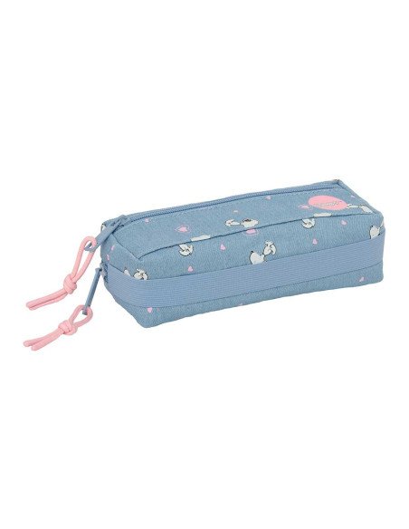 Portatodo Triple Pequeño con Goma Elástica 22 cm Snoopy