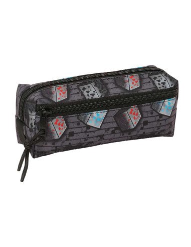Portatodo Triple Pequeño con Goma Elástica 22 cm Minecraft "Graffiti"