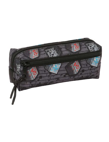 Portatodo Triple Pequeño con Goma Elástica 22 cm Minecraft "Graffiti"