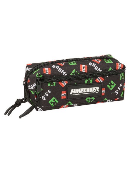 Portatodo Triple Peq. con Goma Elast. 22Cm Minecraft | Reino Escolar: Mochilas y Regalos