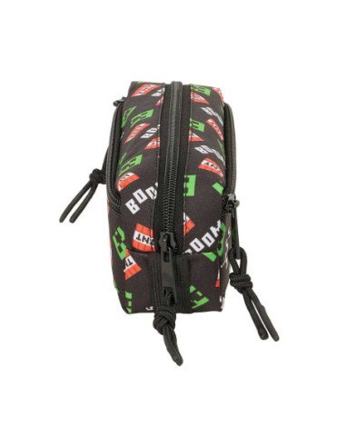 Portatodo Triple Peq. con Goma Elast. 22Cm Minecraft | Reino Escolar: Mochilas y Regalos
