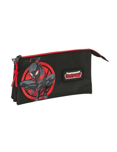 Portatodo Triple Miles Morales | Reino Escolar: Mochilas y Regalos