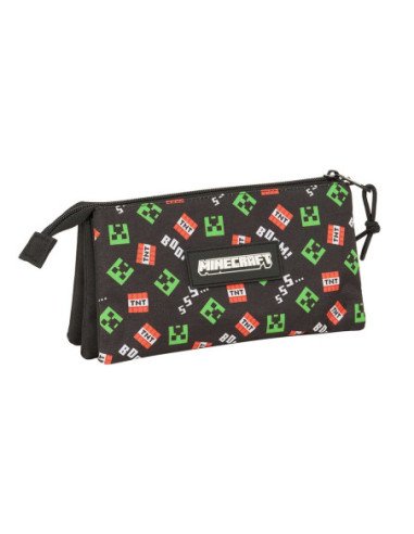 Portatodo Triple Minecraft | Reino Escolar: Mochilas y Regalos