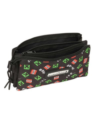 Portatodo Triple Minecraft | Reino Escolar: Mochilas y Regalos