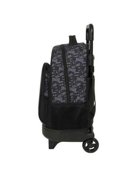 Mochila Grande Con Ruedas Compact Extraible Batman | Reino Escolar: Mochilas y Regalos