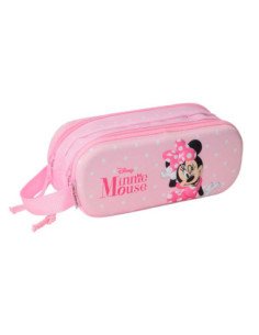 Portatodo Doble 3D Minnie Mouse 3D | Reino Escolar: Mochilas y Regalos