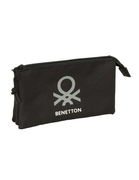 Portatodo Triple Benetton Basics "Negro" | Reino Escolar: Mochilas y Regalos