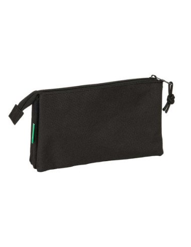 Portatodo Triple Benetton Basics "Negro" | Reino Escolar: Mochilas y Regalos
