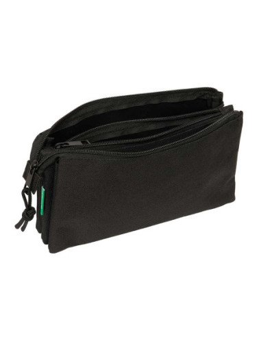 Portatodo Triple Benetton Basics "Negro" | Reino Escolar: Mochilas y Regalos