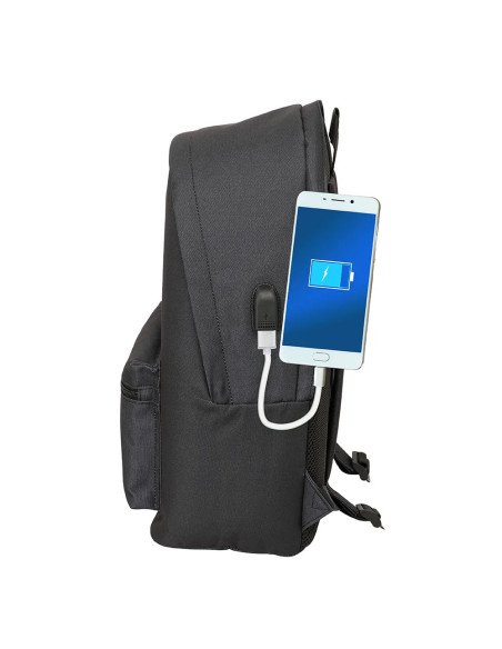 Mochila Doble Para Portatil 15.6"  +  Usb Harper & Neyer "Black" | Reino Escolar: Mochilas y Regalos