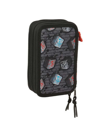 Plumier Triple 37 piezas Minecraft "Graffiti" | Reino Escolar