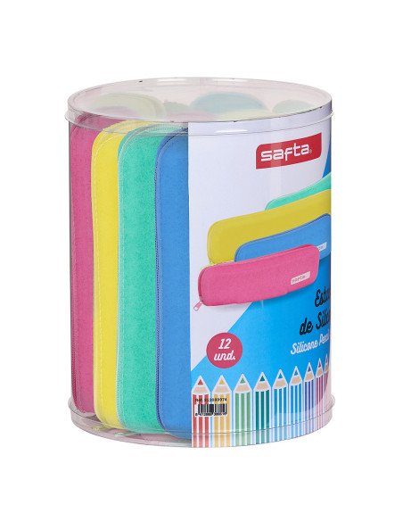 Set 12 Portatodo Estrechos Silicona Surtido SAFTA Silicone Glitter