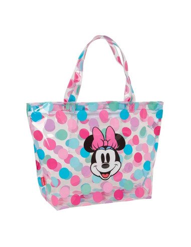 Bolso Shopping Con Cremallera Minnie Mouse "Beach" | Reino Escolar: Mochilas y Regalos