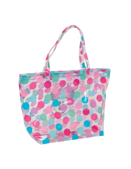 Bolso Shopping Con Cremallera Minnie Mouse "Beach" | Reino Escolar: Mochilas y Regalos