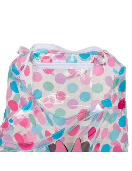 Bolso Shopping Con Cremallera Minnie Mouse "Beach" | Reino Escolar: Mochilas y Regalos