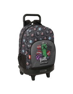 Mochila Grande con Ruedas Compact Extraible Minecraft "Graffiti" | Reino Escolar: Mochilas y Regalos