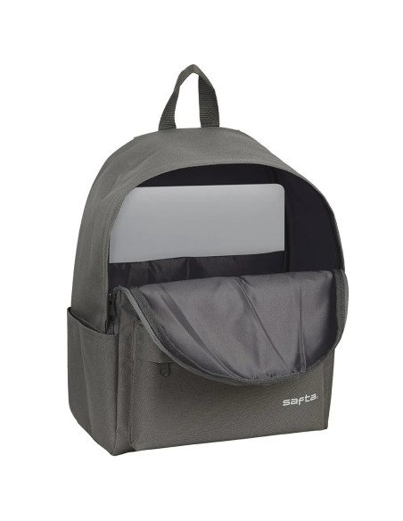 Mochila Para Portatil 14.1" Safta Gris Humo | Reino Escolar: Mochilas y Regalos