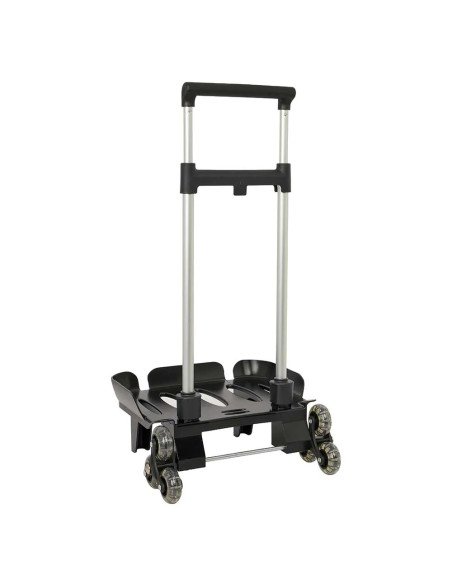 Carro Por. Ple. Triple Rueda Negro | Reino Escolar: Mochilas y Regalos