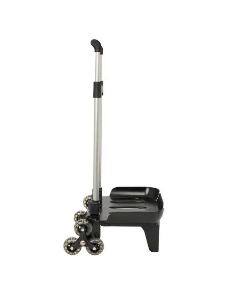 Carro Por. Ple. Triple Rueda Negro | Reino Escolar: Mochilas y Regalos